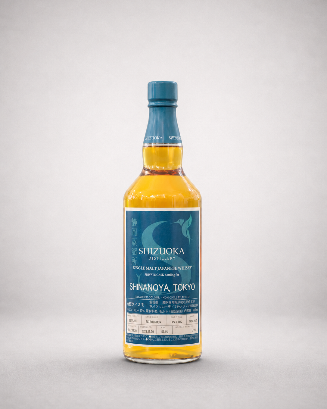 Shizuoka Single Malt Japanese Whisky (Private Cask Bottling for Shinanoya, Tokyo)